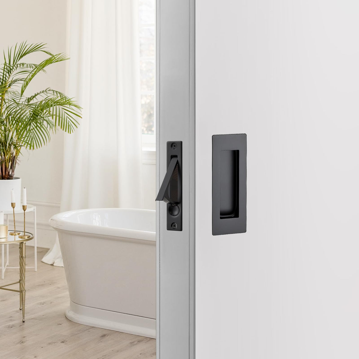 Joy Decor 304 stainless steel construction resists rust for heavy-use doors