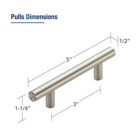 Joy Decor 3 inch hole centers cabinet pulls fit most drawers and doors for quick upgrades.