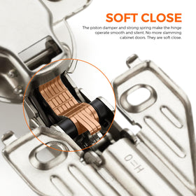 JOY DECOR adjustable hinges with three-direction screws provide precise alignment.