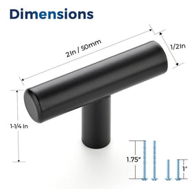 JOY DECOR closeup of round-edge knob, smooth touch and modern look.