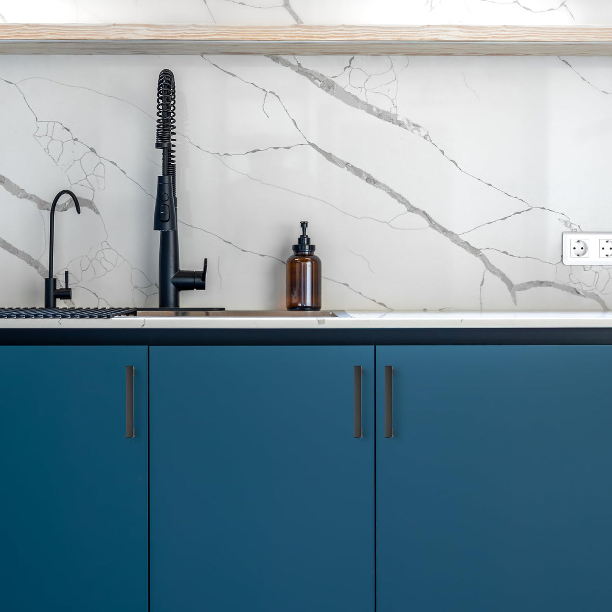 Joy Decor matte black pulls enhance dresser and vanity furniture with a sleek look.