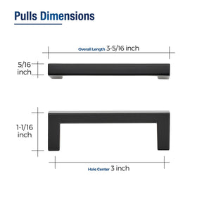 Joy Decor 3-inch hole center pulls offering precise fit and quick replacement.