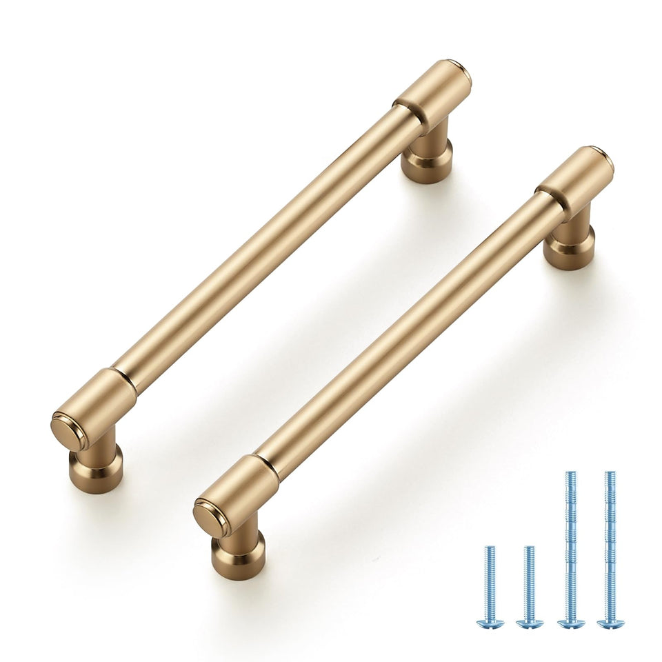 JOY DECOR champagne bronze cabinet-handle 5in enhances cabinet style and provides smooth grip