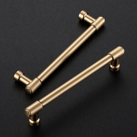 JOY DECOR champagne bronze cabinet-handle 5in close-up finish and texture