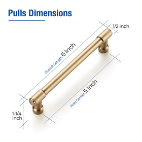 JOY DECOR champagne bronze drawer-pull 5in modern hardware for drawers