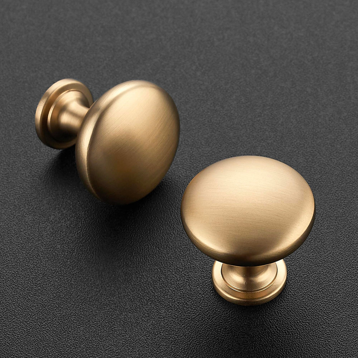 JOY DECOR champagne bronze knob, side view, durable zinc alloy construction