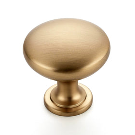 JOY DECOR champagne bronze knob, top view, round and scratch-resistant cabinet hardware