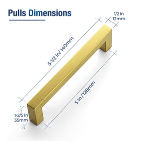 JOY DECOR gold cabinet pulls with stainless steel strength and matte finish.