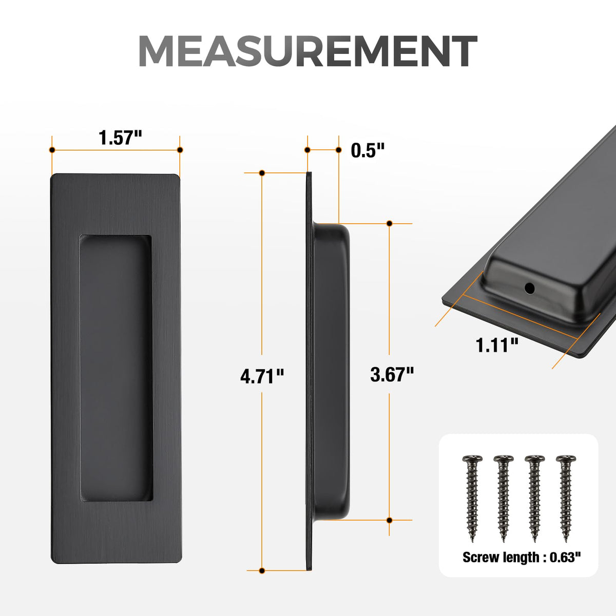 Joy Decor edge pull with finger edge for easy cabinet access
