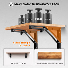 JOY DECOR sleek black metal brackets close-up emphasize modern durability.