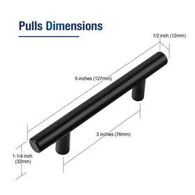 JOY DECOR stainless steel cabinet pull offers durability for frequent use.