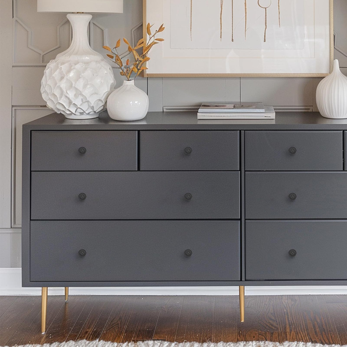 JOY DECOR vintage sunburst detail elevating cabinetry with classic character