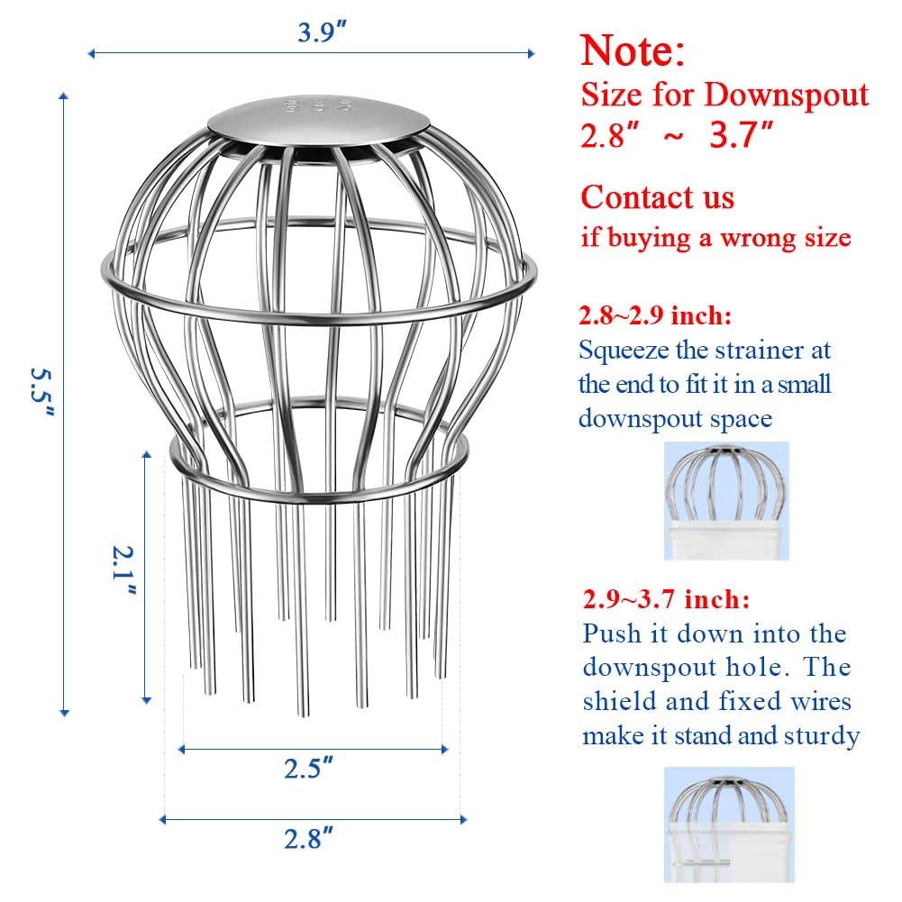 304 stainless steel filter provides durable, corrosion-resistant debris protection