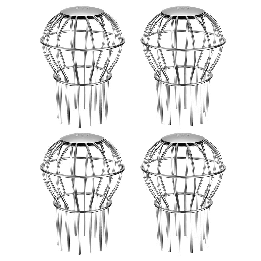 Joylight gutter guard strainer in a four-pack prevents leaves from downspout clogs