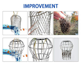 Keeps needles and seeds out while allowing water to flow freely
