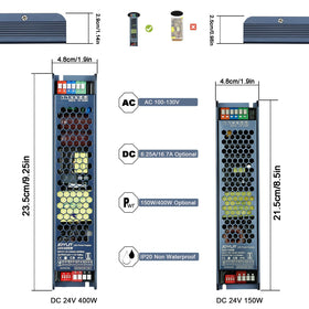 JOYLIT 24V power supply quick-press terminals enable tool-free connections.