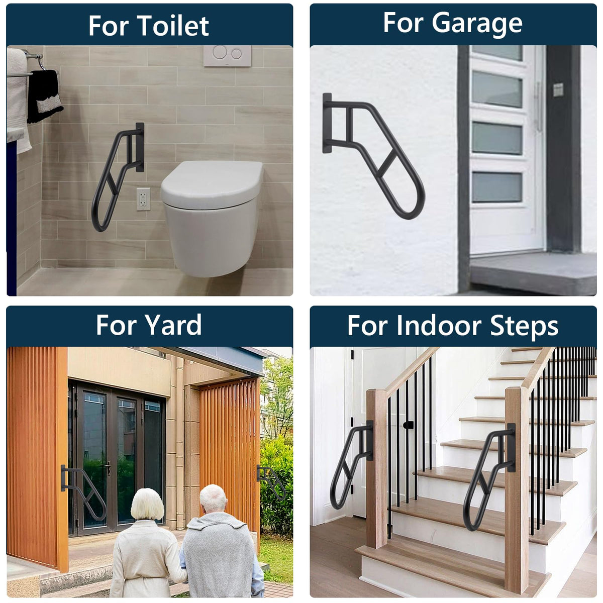 Joyofcife rails suit concrete steps with easy cleaning and maintenance.