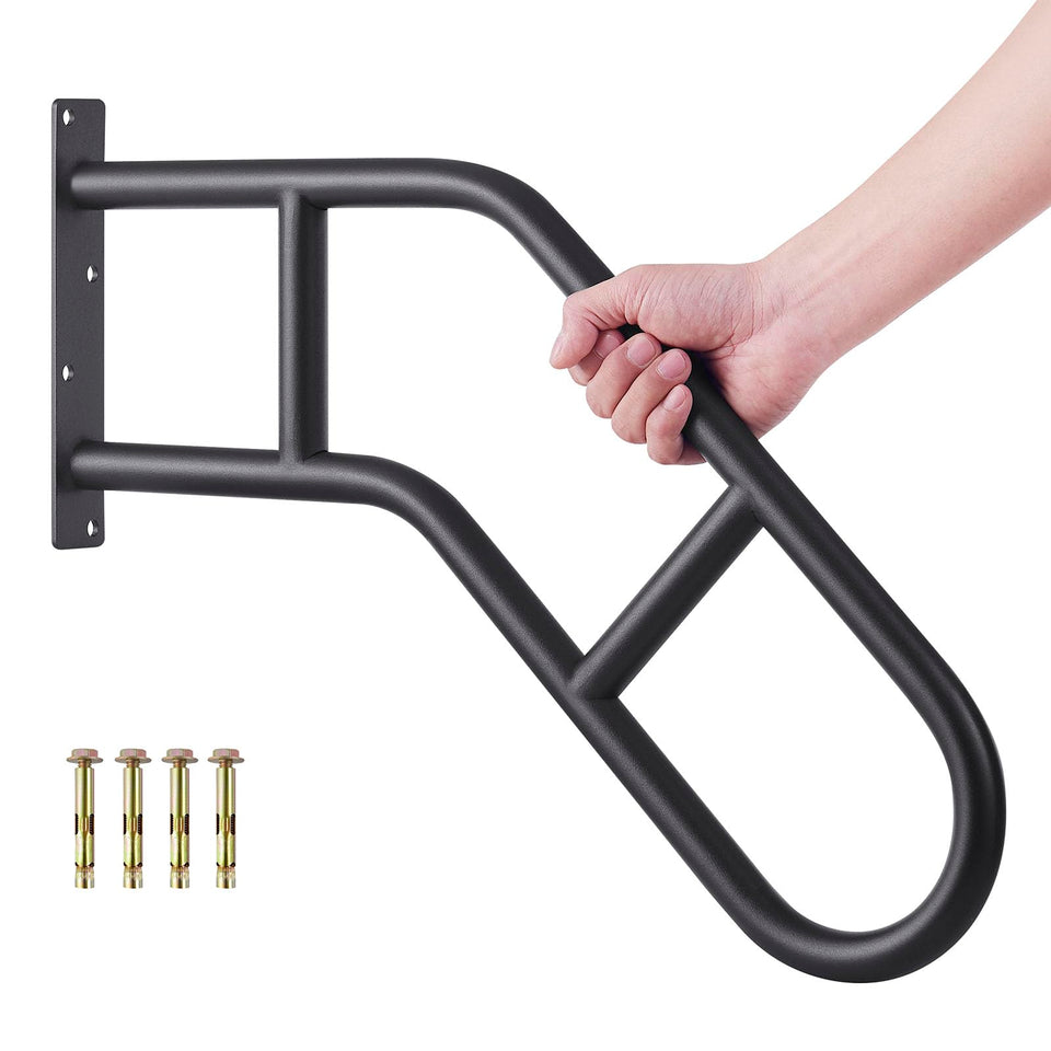 Joyofcife hand rail for outdoor steps provides sturdy 800-lb support on uneven surfaces.