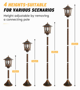 Joyoowild ground stakes and bases enable stable, wire-free installation.