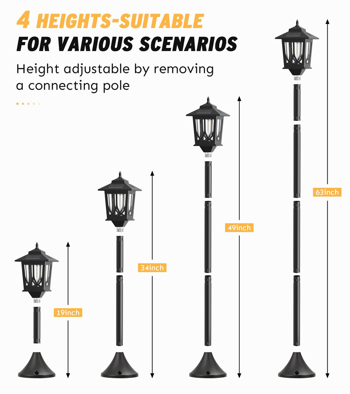 Joyoowild IP44 weatherproof rating protects outdoor use.