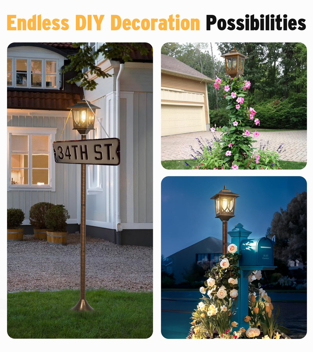 Joyoowild replaceable E26 bulb extends fixture lifespan for year-round use.