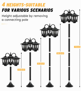 Joyoowild sturdy three-head post enhances curb appeal and safety.