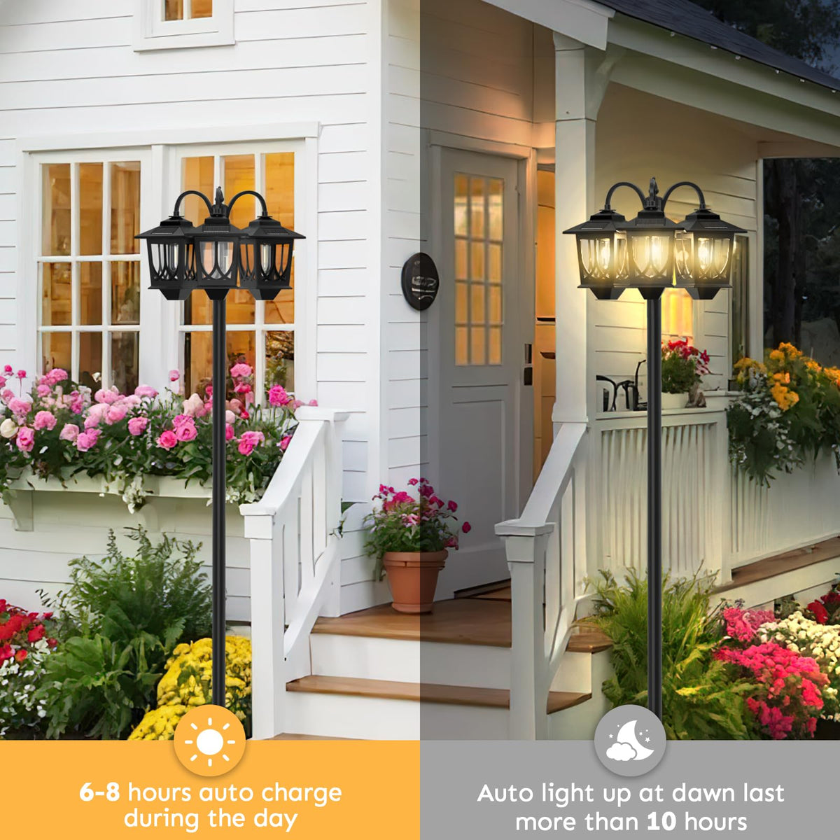Joyoowild warm white Edison bulbs add nostalgic charm and visibility.