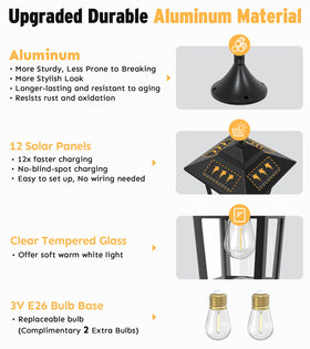 Joyoowild outdoor lamp post built with weatherproof aluminum for all seasons