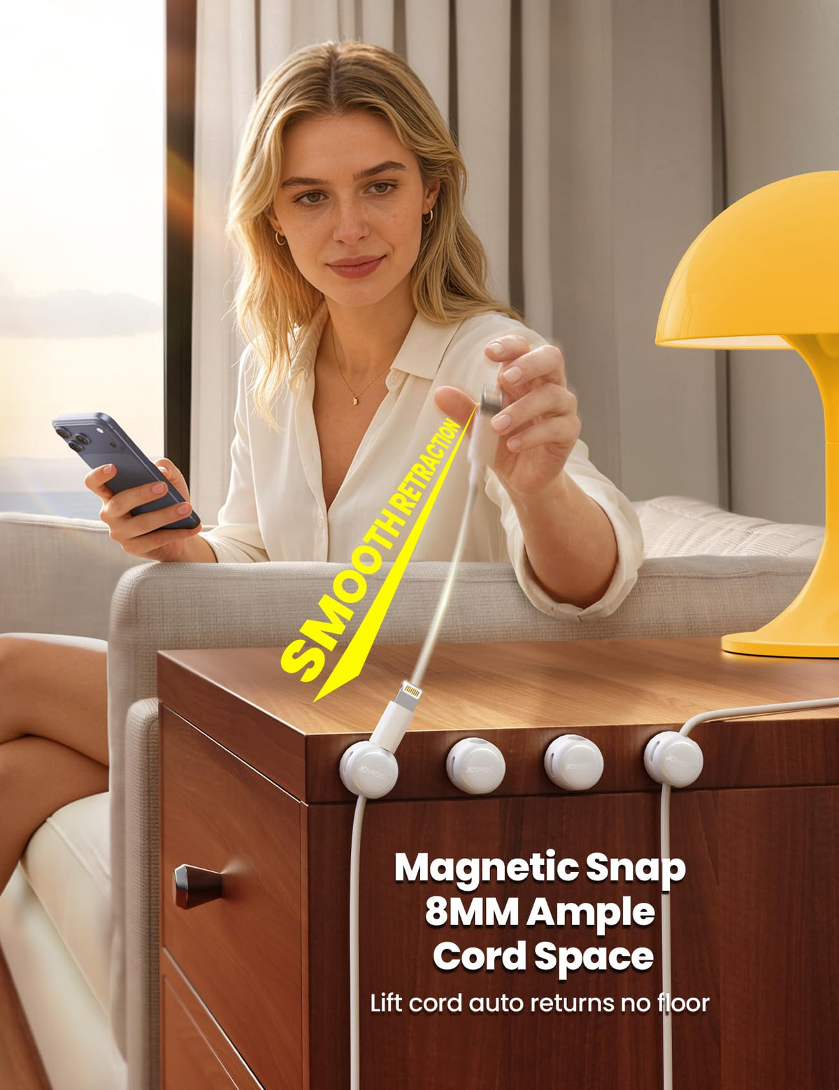 JOYROOM cable-management-edge supports neat cables along furniture edges.