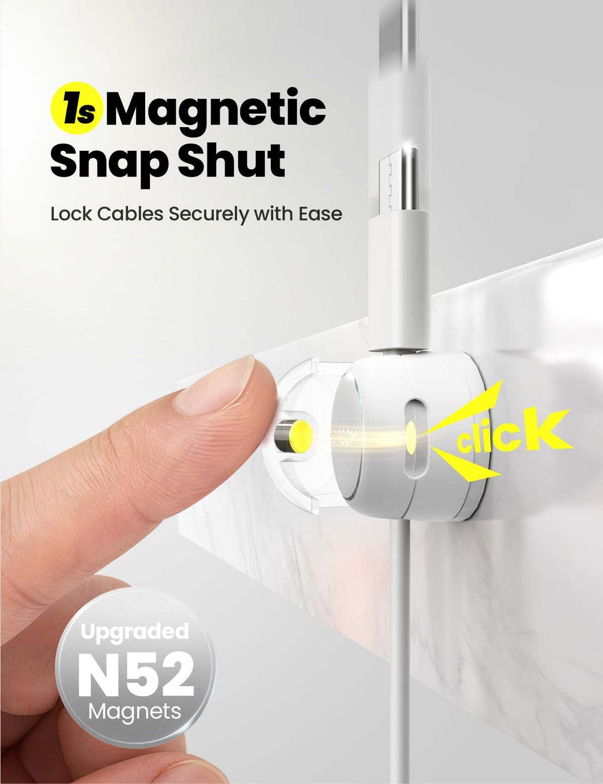 JOYROOM strong-acrylic-adhesive mounts securely onto flat surfaces.