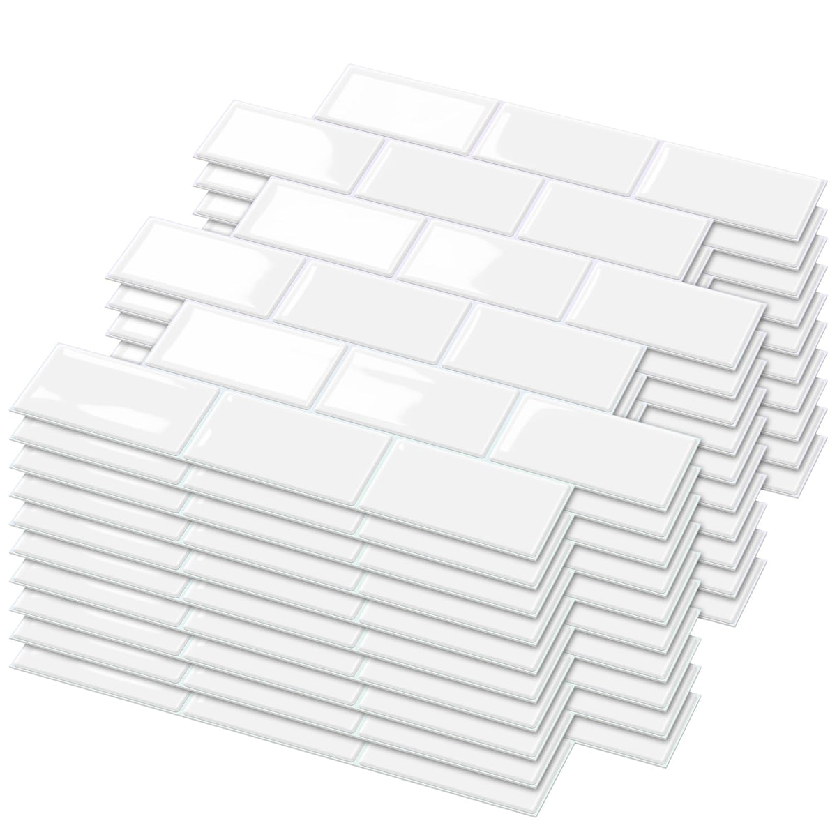 Joysticky crystal-texture backsplash tile with laser lines enhances light reflections.