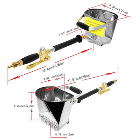 Joywayus hopper sprayer with handle for precise plaster control