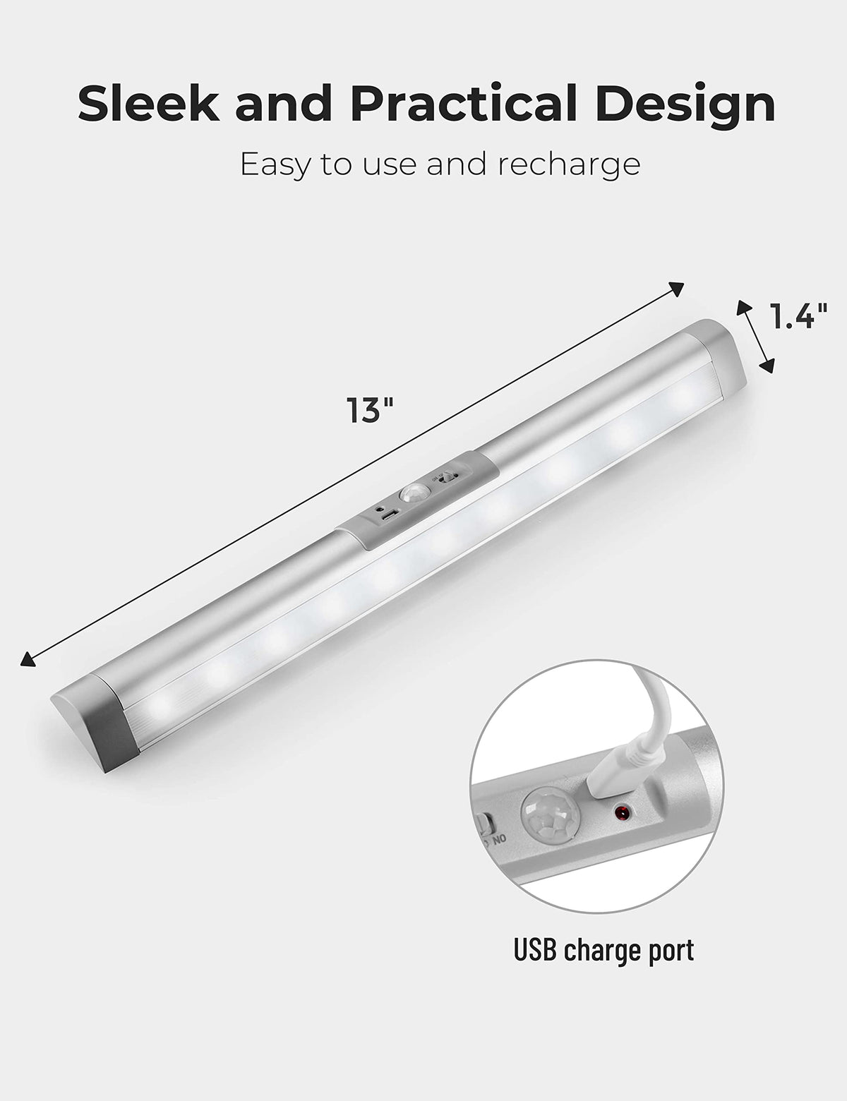 Joyzy USB-C recharge closet light; no more battery replacements