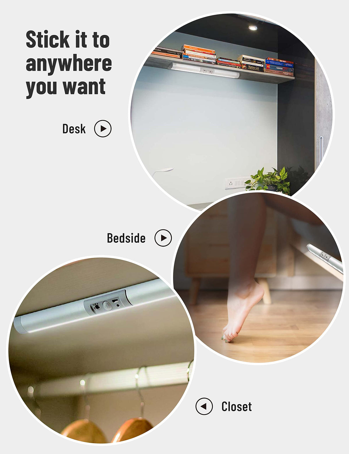 Joyzy wireless pantry light ideal for wardrobes and cabinets.