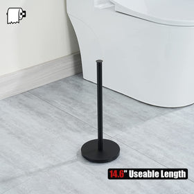 JQK toilet paper organizer holds up to 3 rolls for convenience.