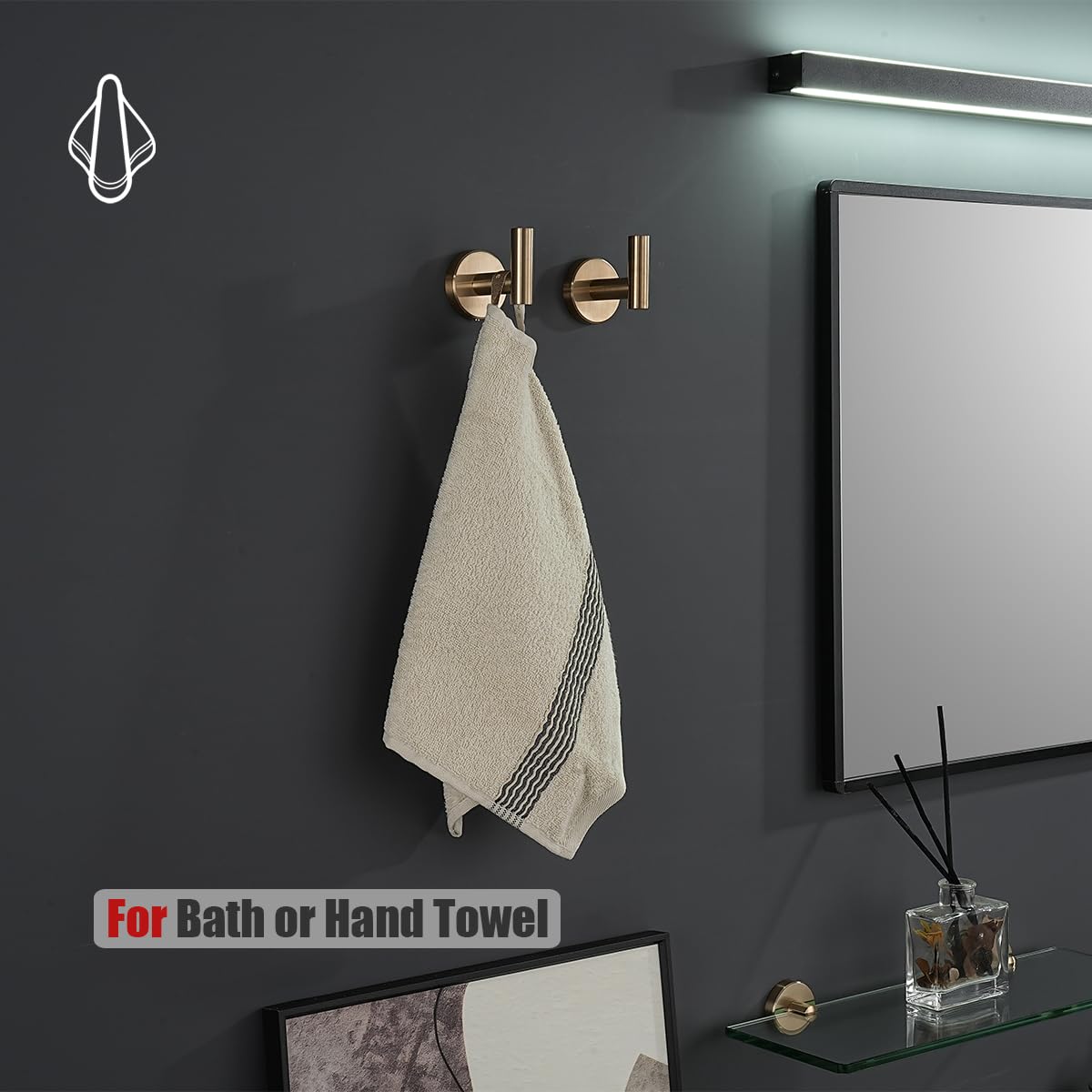 JQK anti-rotation towel-hook stays level after installation