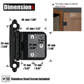 JQK CH200-BK-P20 self-closing action keeps doors gently shut