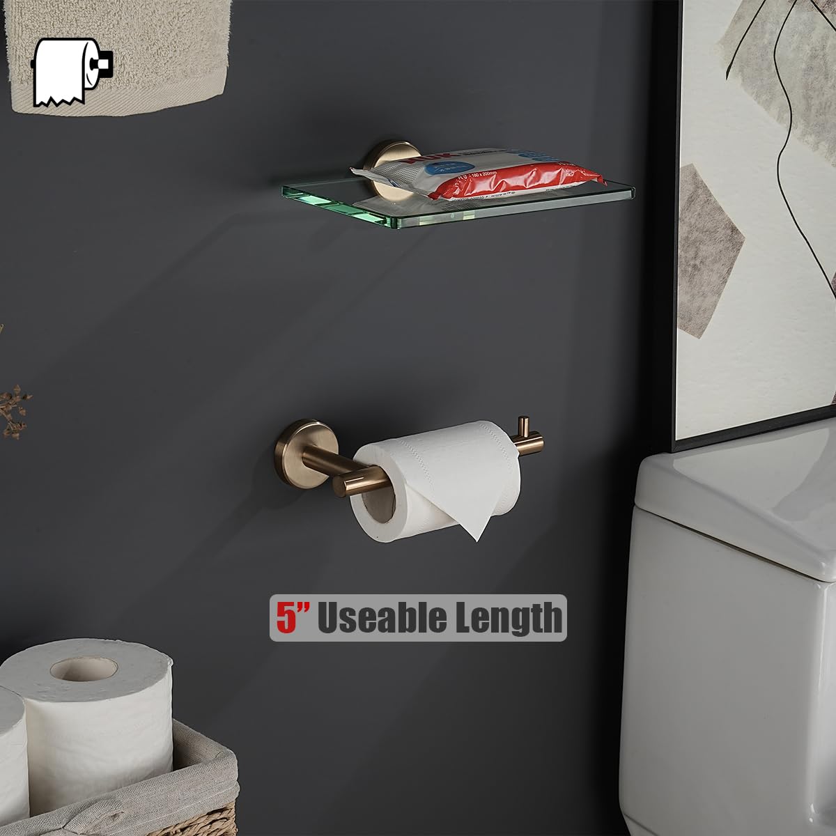 JQK champagne bronze wall-mount base with sleek lines