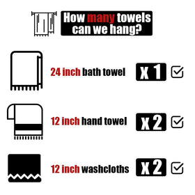 JQK towel bar with 0.8mm thick tube for durability