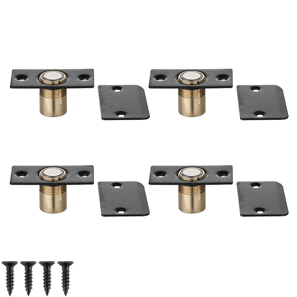 JQK closet magnetic ball catch in black finish for smooth door closure.