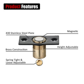 Universal 10 mm adjustable catch with 40 mm screw spacing.