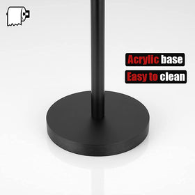JQK matte black finish adds modern style to guest baths and powder rooms.