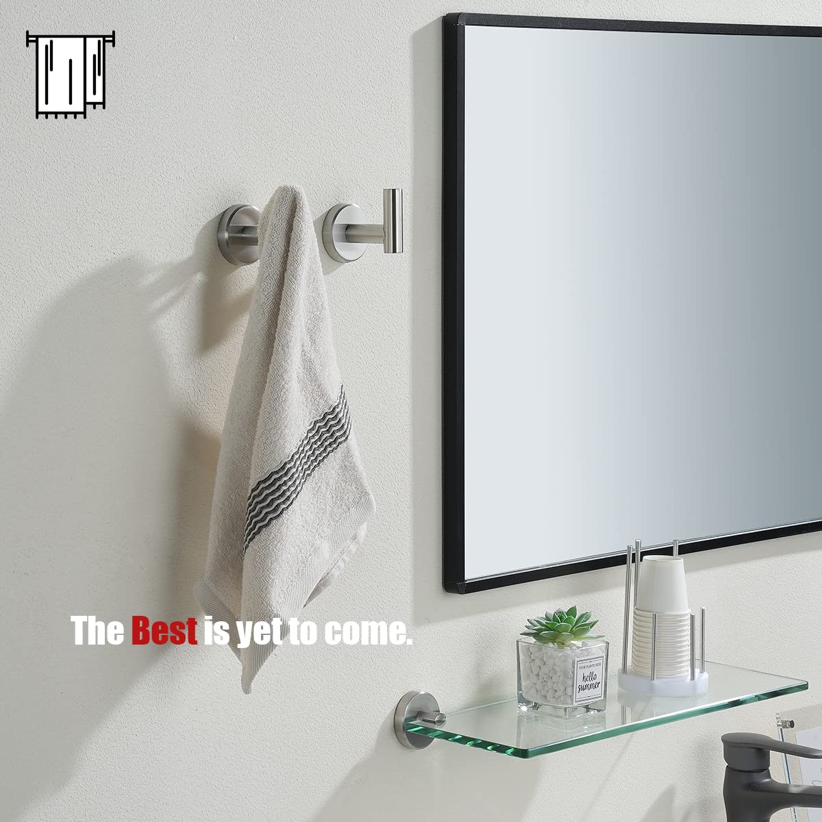 JQK TH100-BN-P2 brushed stainless steel surface resists daily wear and tarnishing