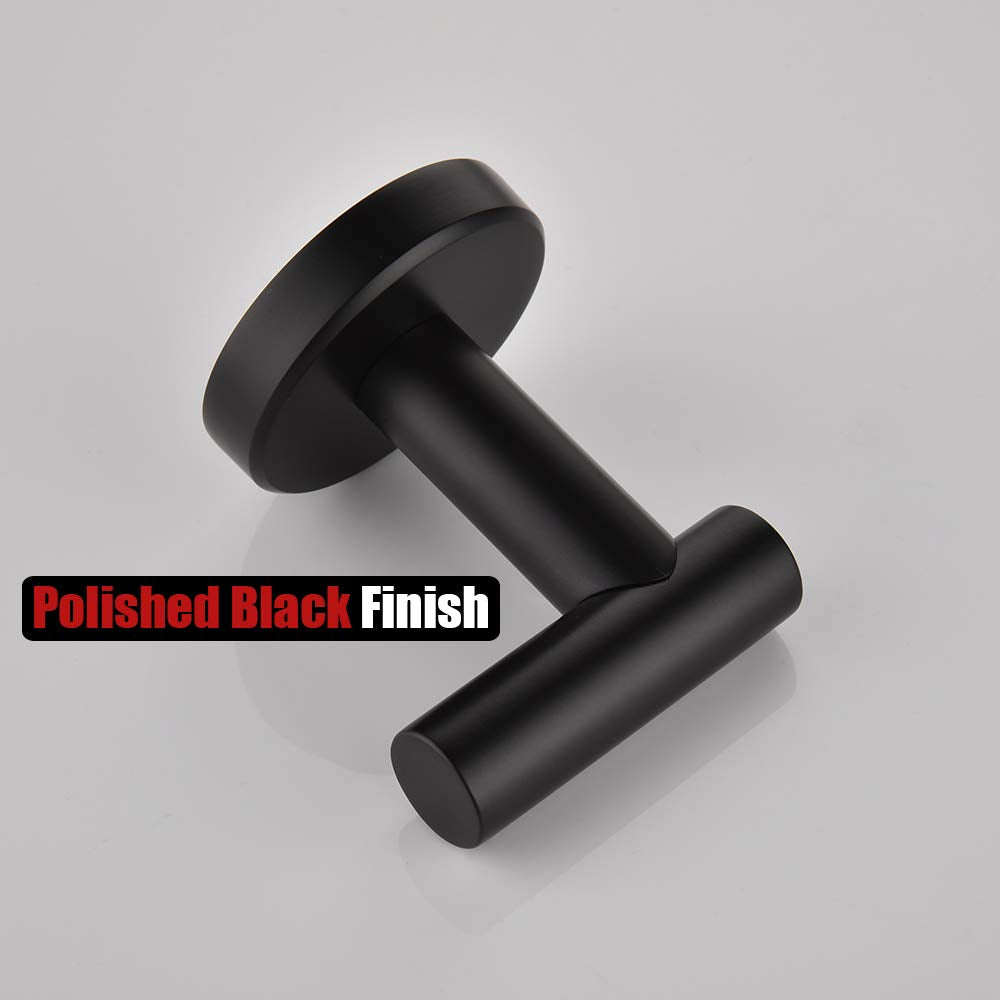JQK TH100-PB-P2 multi-use hook suitable for towels, robes, and lightweight items.