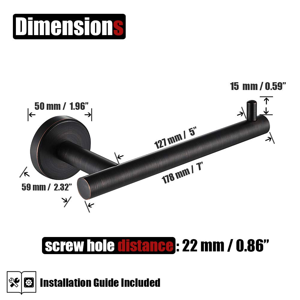 JQK TPH100-ORB full-view highlights sturdy base and concealed wall mounting