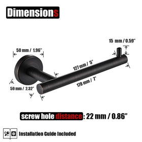 JQK TPH100-ORB full-view highlights sturdy base and concealed wall mounting