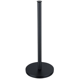 JQK toilet paper storage stand in matte black, a compact all-in-one solution for bathrooms.