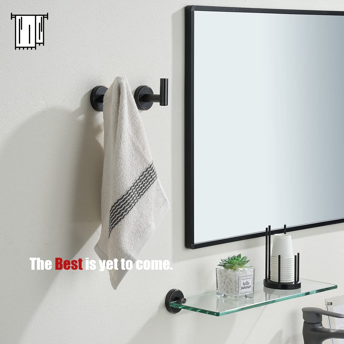 JQK TH100-ORB-P2 finish detail highlights smooth oil rubbed bronze appearance