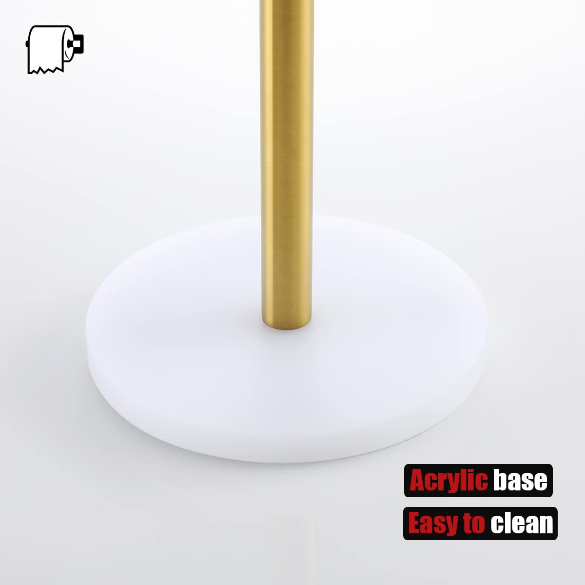 JQK TPS180-WG brushed gold finish close-up texture.