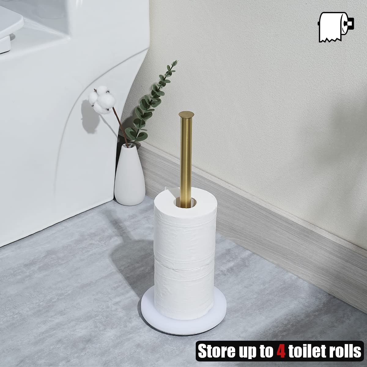 JQK TPS180-WG holds up to three rolls for nearby accessibility.
